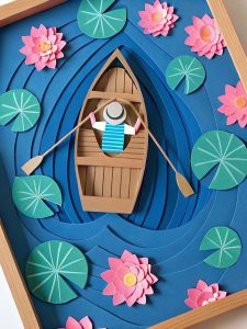 Tranh giấy 3D nghệ thuật 8 Creative Construction Paper Art Idea