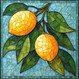 Faux Mosaic Italian Lemons Ceramic Tile Kitchen Decor Gift for Cook Kitchen Gift Lemon Wall Art Trivet Hot Plate Etsy