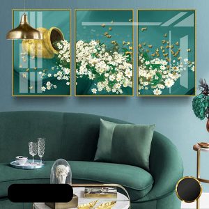 Tranh treo tường phòng khách bộ 3 nghệ thuật