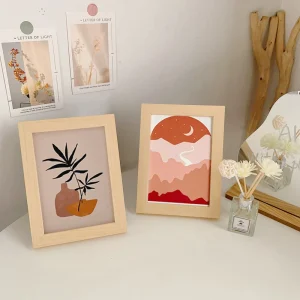 Khung ảnh decor để bàn học nhỏ phong cách minimal