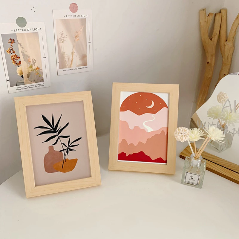 Khung ảnh decor để bàn học nhỏ phong cách minimal