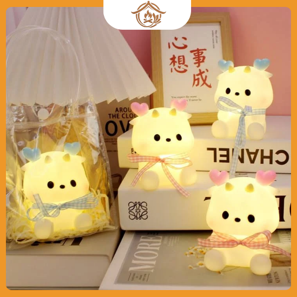 Đèn ngủ hình rồng cute 3D trang trí phòng ngủ