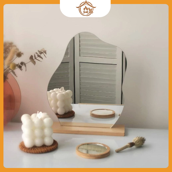 Gương trang điểm hình đám mây để bàn